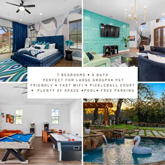 Massive Retreat-Pool-Pickleball-Gameroom+Much More